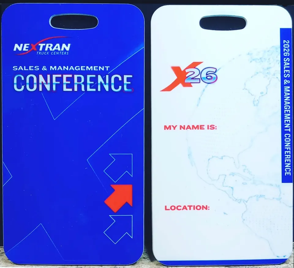 Custom conference luggage tags