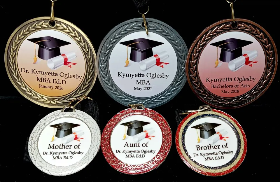 Graduation medallion keepsakes for family members
